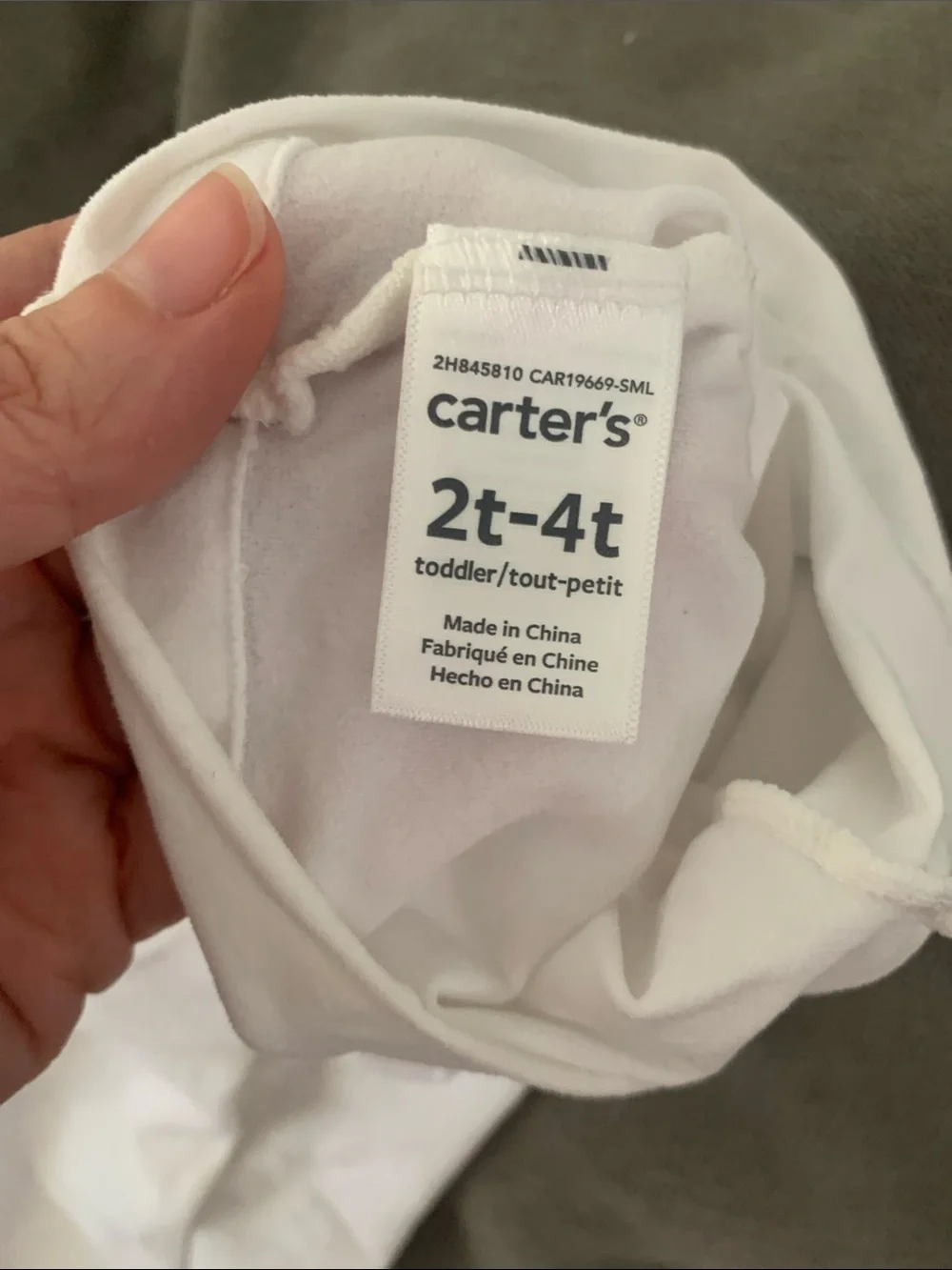 Carter's White Toddler Tights